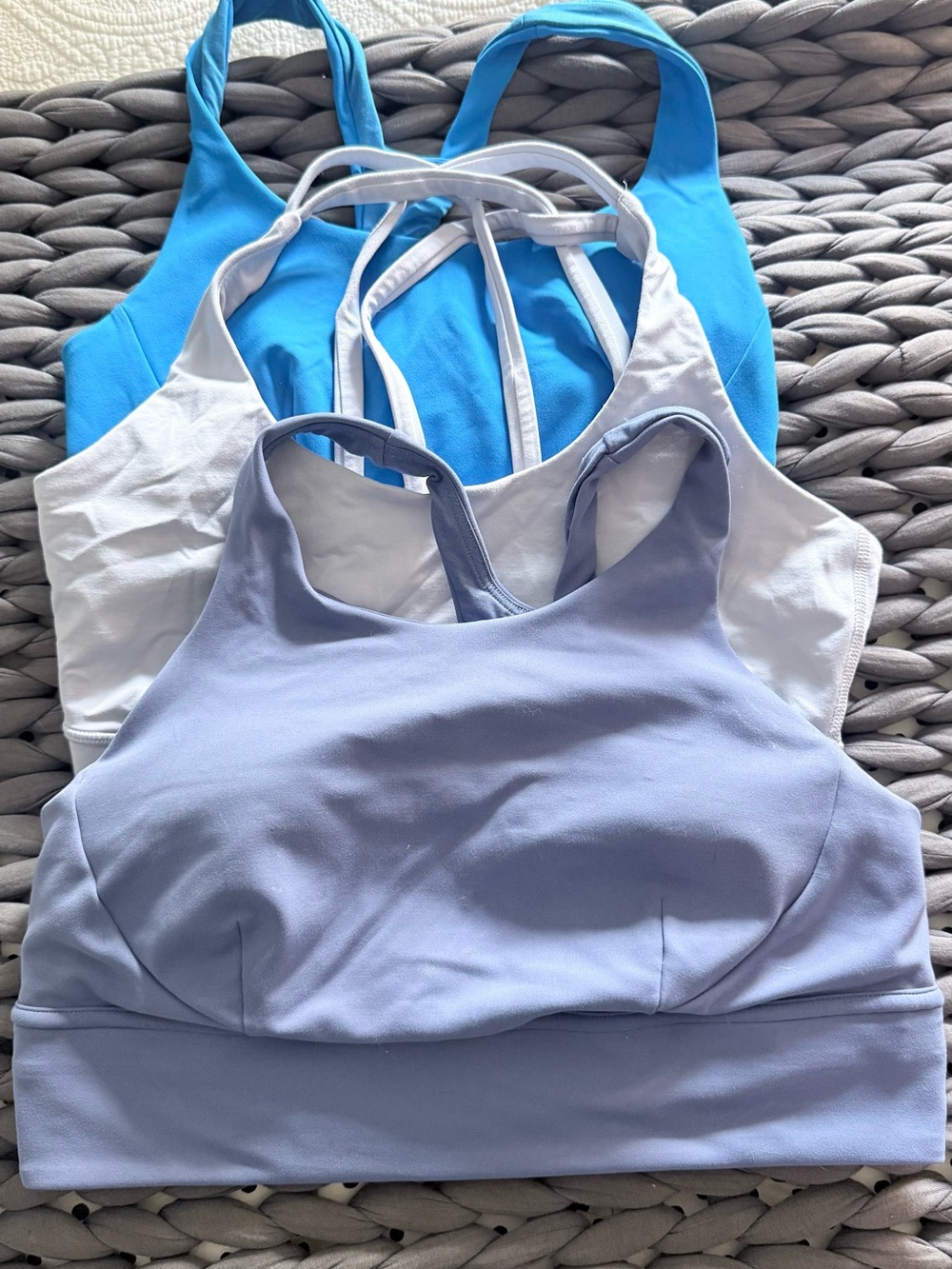 Lululemon sports bras, lot of 3. Sizes 8-12